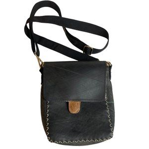 Stylish Black and Brown Crossbody Bag